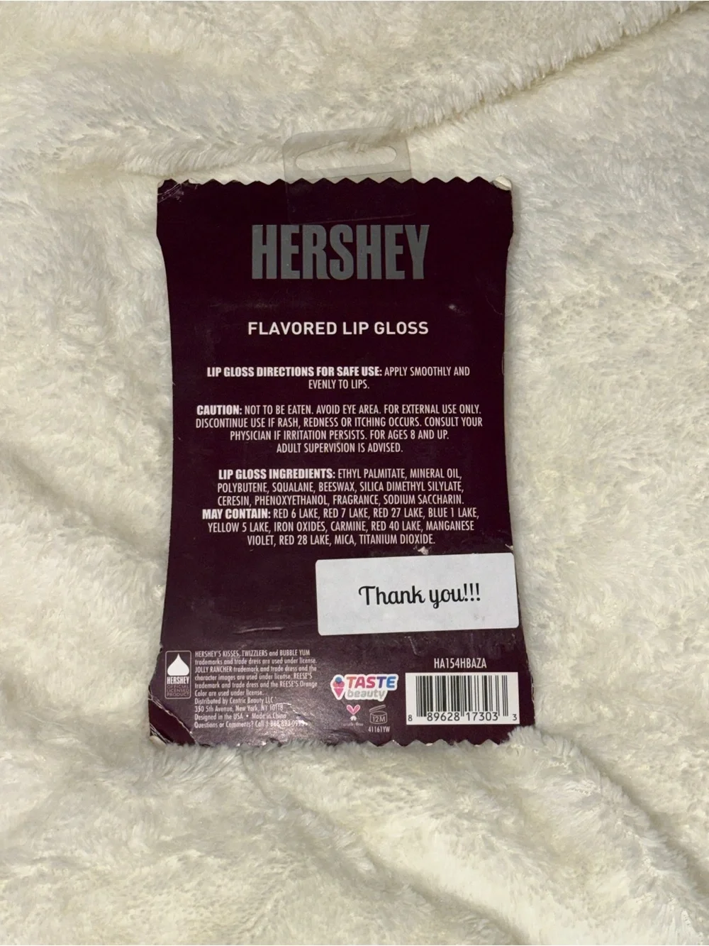 Hershey Flavored Lip Gloss 5-Pack - Red, Orange, Brown, Pink, Magenta